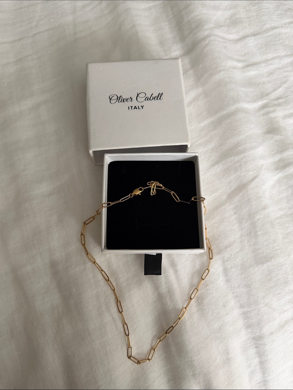 Oliver Cabell Gold Paperclip Link Necklace